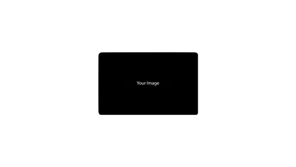 Front-on view of a matte black metal NFC business card featuring a placeholder engraving that reads “Your Image” to represent a fully custom silhouette or logo upload on the front. Tap-to-share NFC card used for portfolio, socials, website, or contact sharing. Designed for creators, entrepreneurs, business owners, and anyone wanting a premium personalized networking tool.